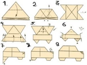 Как сделать машинку из бумаги