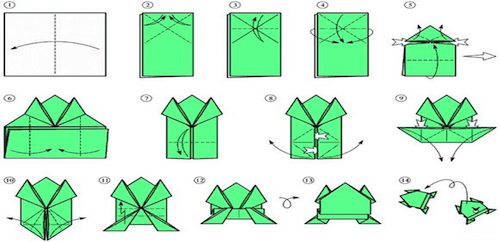 Как сделать прыгающую лягушку из бумаги